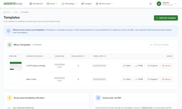 Editor de Templates